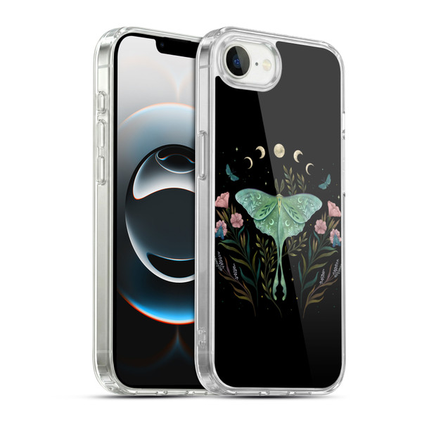 Episodic Drawing Illustration Animals Moth and Flowers Soft Gel Case for Apple iPhone 16e / Apple iPhone 17e & MagSafe