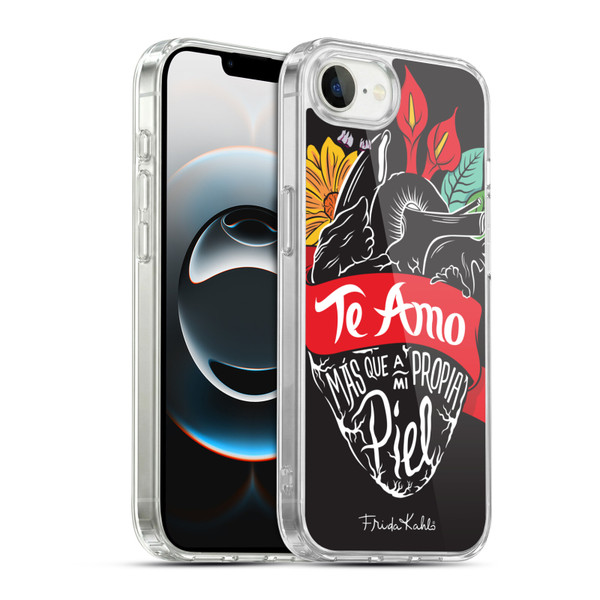 Frida Kahlo Typography Heart Soft Gel Case for Apple iPhone 16e / Apple iPhone 17e & MagSafe