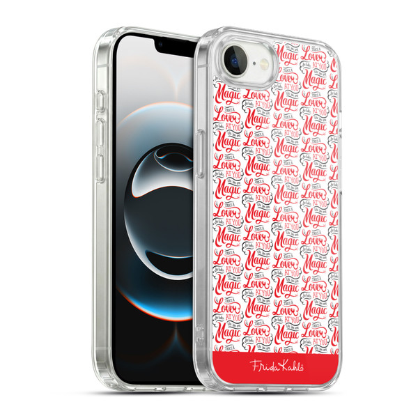 Frida Kahlo Typography Lover Red Soft Gel Case for Apple iPhone 16e / Apple iPhone 17e & MagSafe