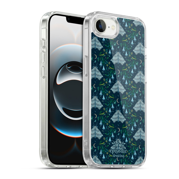 Episodic Drawing Spooky Patterns Angel Moth Soft Gel Case for Apple iPhone 16e / Apple iPhone 17e & MagSafe