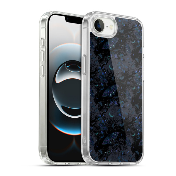 Episodic Drawing Spooky Patterns Witch Moth Soft Gel Case for Apple iPhone 16e / Apple iPhone 17e & MagSafe