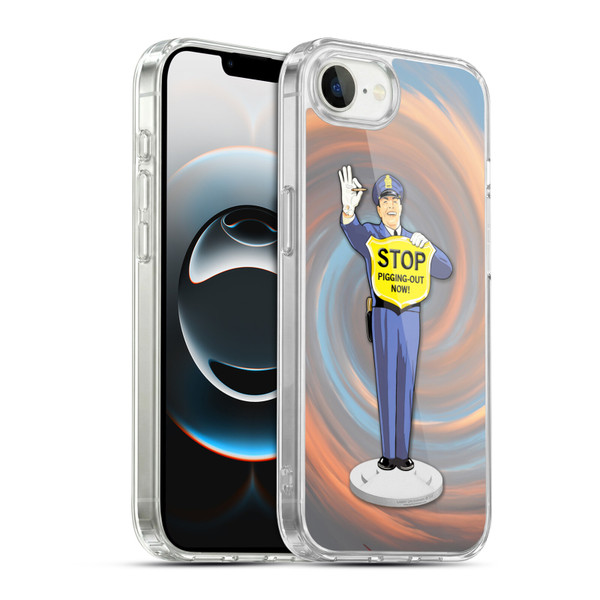 Larry Grossman Retro Collection Stop Pigging Out Soft Gel Case for Apple iPhone 16e / Apple iPhone 17e & MagSafe