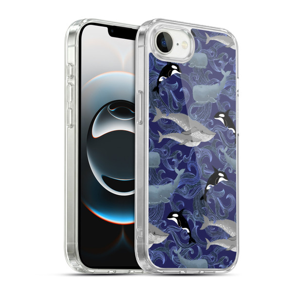 Micklyn Le Feuvre Patterns Giants in Purple Soft Gel Case for Apple iPhone 16e / Apple iPhone 17e & MagSafe