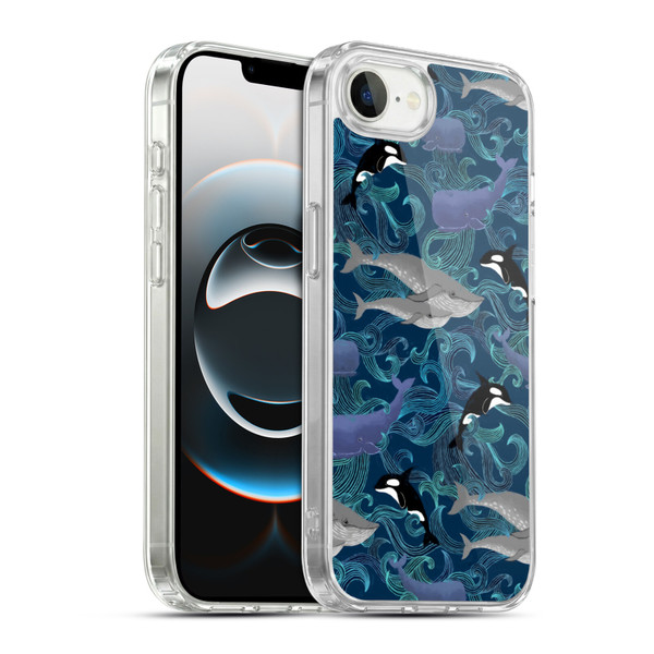 Micklyn Le Feuvre Patterns Giants in Teal Soft Gel Case for Apple iPhone 16e / Apple iPhone 17e & MagSafe