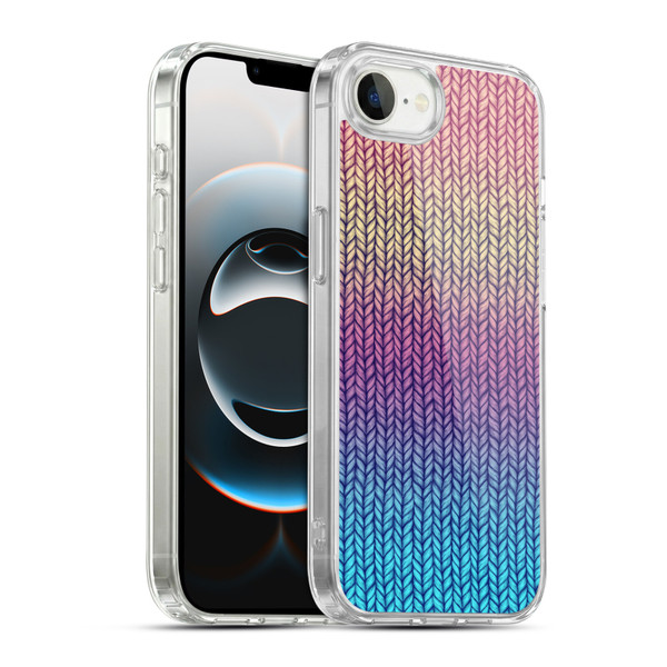 Micklyn Le Feuvre Patterns Rainbow Chunky Knit Soft Gel Case for Apple iPhone 16e / Apple iPhone 17e & MagSafe