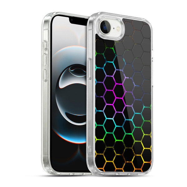 PLdesign Geometric Patterns Honeycomb Spectrum Soft Gel Case for Apple iPhone 16e / Apple iPhone 17e & MagSafe