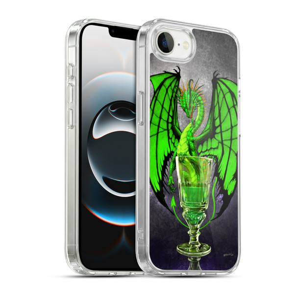 Stanley Morrison Dragons Absinthe Green Drink Soft Gel Case for Apple iPhone 16e / Apple iPhone 17e & MagSafe