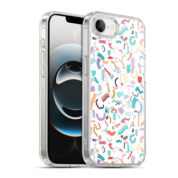 Ninola Patterns Cute Curly Shapes White Soft Gel Case for Apple iPhone 16e / Apple iPhone 17e & MagSafe