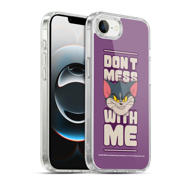 Tom and Jerry Typography Art Don't Mess With Me Soft Gel Case for Apple iPhone 16e / Apple iPhone 17e & MagSafe