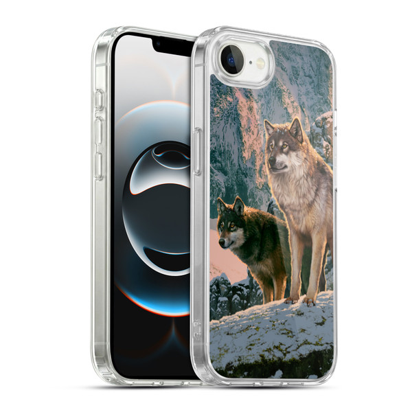 Vincent Hie Canidae Wolf Couple Soft Gel Case for Apple iPhone 16e / Apple iPhone 17e & MagSafe