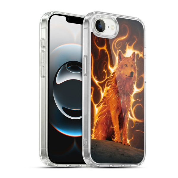 Vincent Hie Canidae Wolf Phoenix Soft Gel Case for Apple iPhone 16e / Apple iPhone 17e & MagSafe