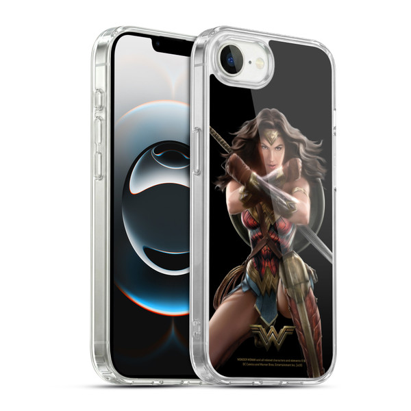 Wonder Woman Movie Character Art Bracelets Of Submission Soft Gel Case for Apple iPhone 16e / Apple iPhone 17e & MagSafe