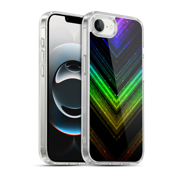 PLdesign Sparkly Metallic Rainbow Soft Gel Case for Apple iPhone 16e / Apple iPhone 17e & MagSafe