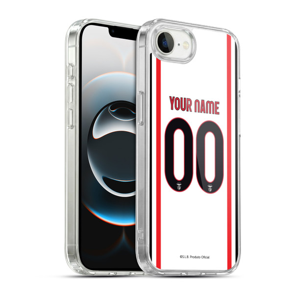 Custom Customised Personalised S.L. Benfica 2021/22 Kit Away Soft Gel Case for Apple iPhone 16e / Apple iPhone 17e