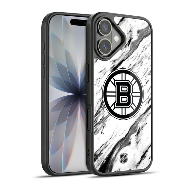 NHL Boston Bruins Marble Gel Armour Case For Apple iPhone 17