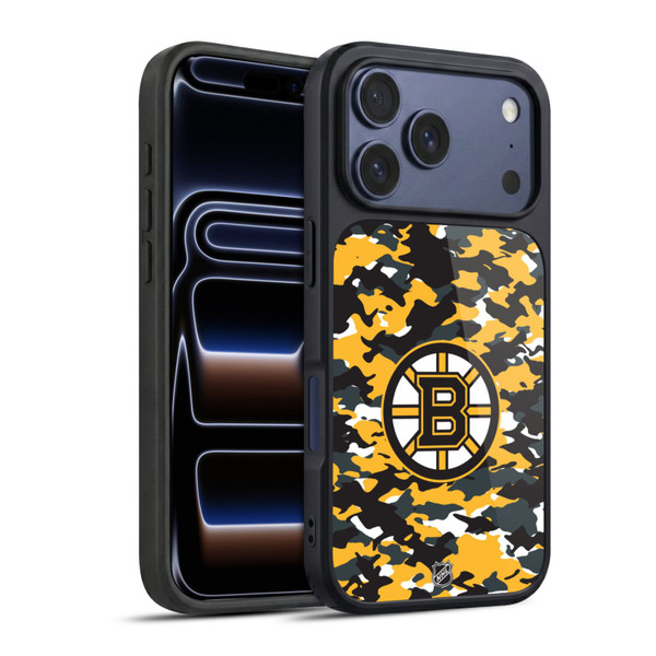 NHL Boston Bruins Camouflage Gel Armour Case For Apple iPhone 17 Pro