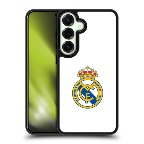 Real Madrid CF Origin Plain Logo White Gel Armour Case For Samsung Galaxy S25