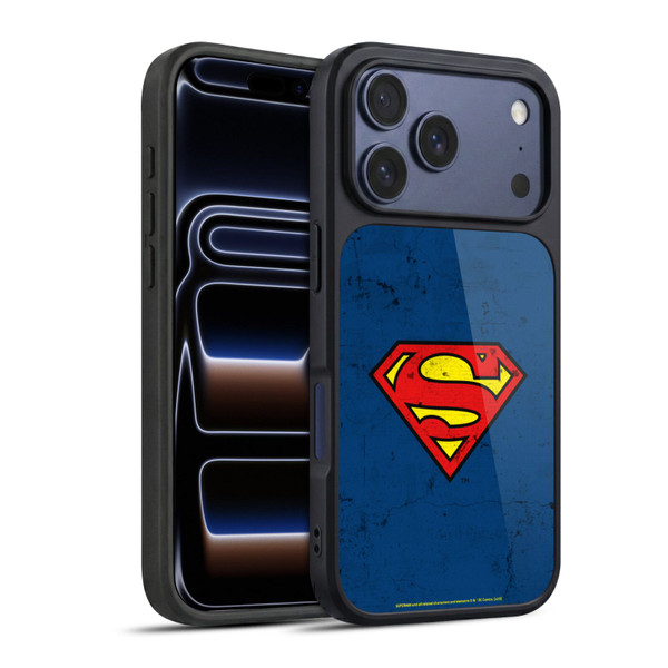 Superman DC Comics Logos Distressed Look Gel Armour Case For Apple iPhone 17 Pro