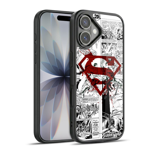 Superman DC Comics Comicbook Art Red Logo Splatter Gel Armour Case For Apple iPhone 17