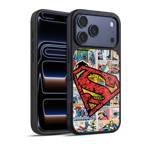 Superman DC Comics Comicbook Art Oversized Logo Gel Armour Case For Apple iPhone 17 Pro