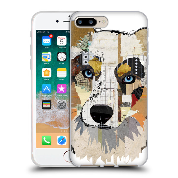 Michel Keck Dogs 3 Australian Shepherd Soft Gel Case for Apple iPhone 7 Plus / iPhone 8 Plus