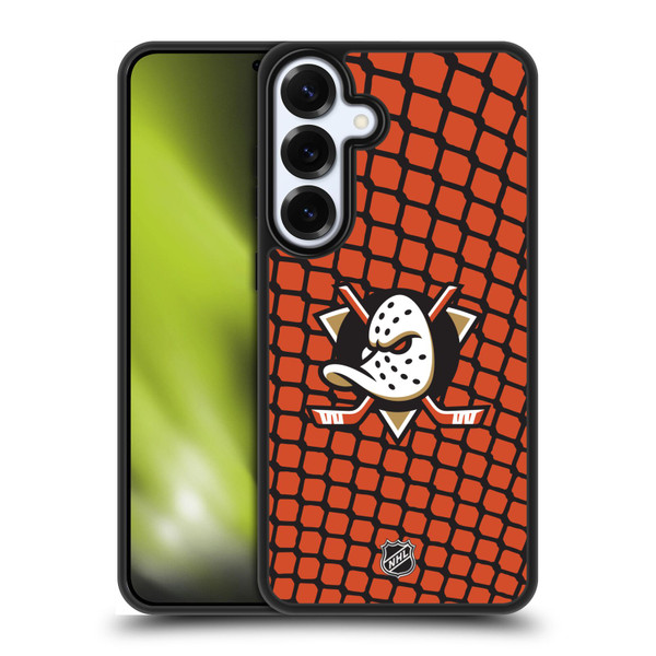 NHL Anaheim Ducks Net Pattern Gel Armour Case For Samsung Galaxy S25+