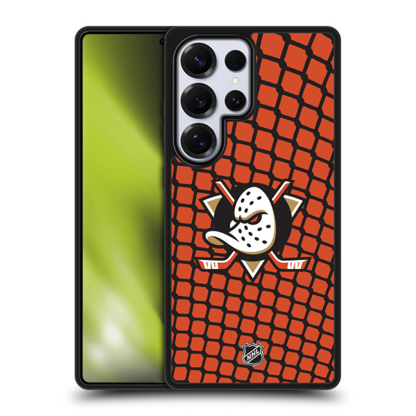 NHL Anaheim Ducks Net Pattern Gel Armour Case For Samsung Galaxy S25 Ultra