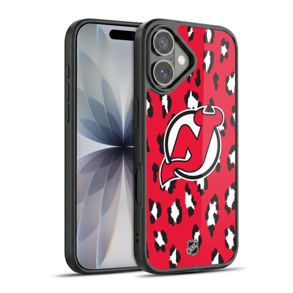 NHL New Jersey Devils Leopard Pattern Gel Armour Case For Apple iPhone 17