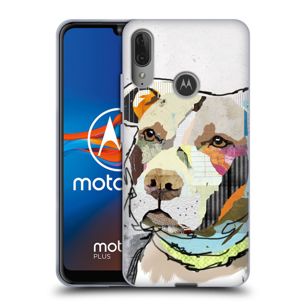 Michel Keck Dogs 3 Pit Bull Soft Gel Case for Motorola Moto E6 Plus