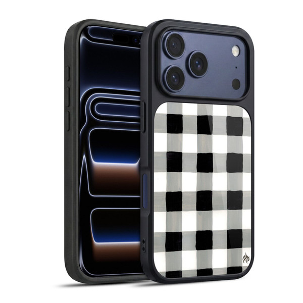 Haley Bush Pattern Painting Buffalo Check Black Gel Armour Case For Apple iPhone 17 Pro