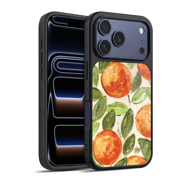 Haley Bush Pattern Painting Orange Splash Gel Armour Case For Apple iPhone 17 Pro