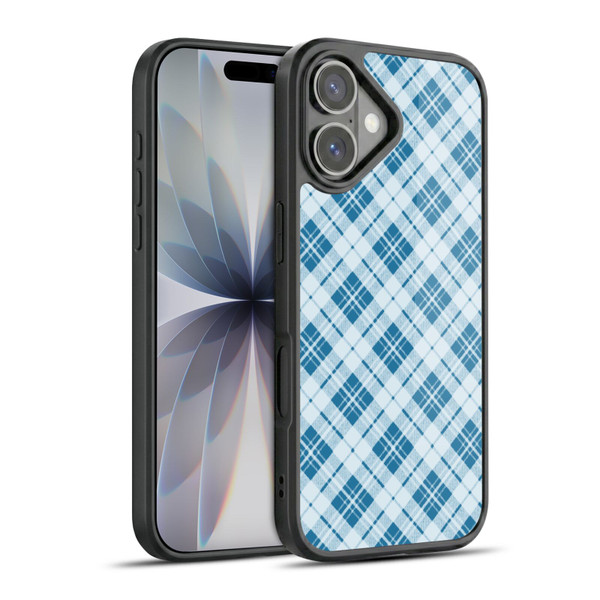 PLdesign Christmas Light Blue Tartan Gel Armour Case For Apple iPhone 17