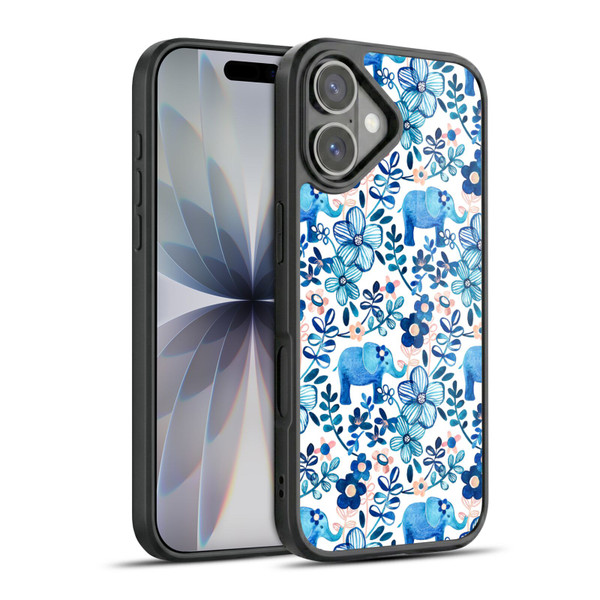 Micklyn Le Feuvre Patterns 2 Watercolour Floral Elephant Gel Armour Case For Apple iPhone 17