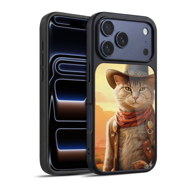 Michael David Ward Animals Kitty Cowboy Gel Armour Case For Apple iPhone 17 Pro