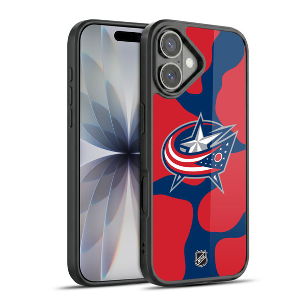 NHL Columbus Blue Jackets Cow Pattern Gel Armour Case For Apple iPhone 17