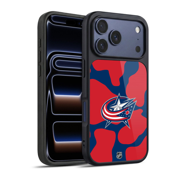 NHL Columbus Blue Jackets Cow Pattern Gel Armour Case For Apple iPhone 17 Pro