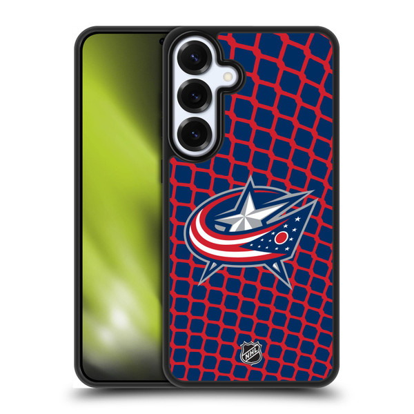 NHL Columbus Blue Jackets Net Pattern Gel Armour Case For Samsung Galaxy S25+