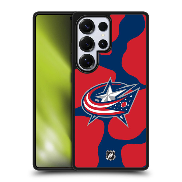 NHL Columbus Blue Jackets Cow Pattern Gel Armour Case For Samsung Galaxy S25 Ultra