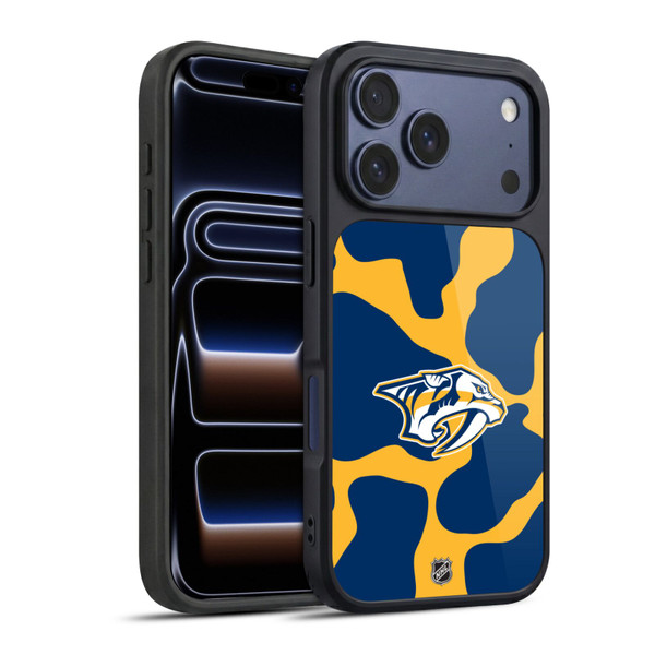 NHL Nashville Predators Cow Pattern Gel Armour Case For Apple iPhone 17 Pro