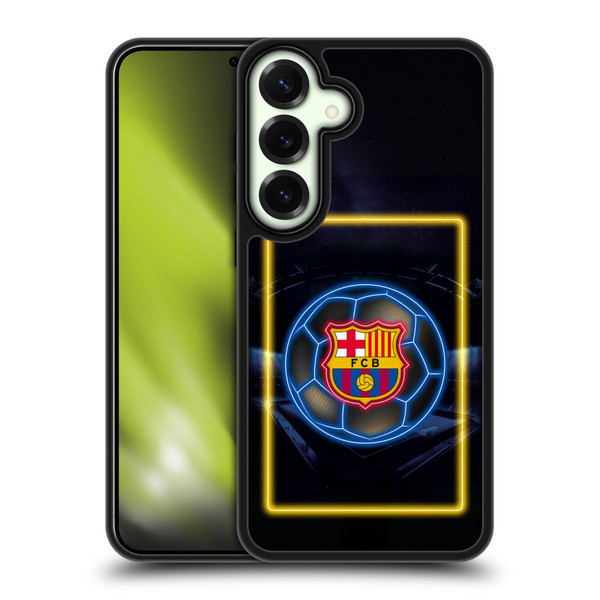 FC Barcelona Neon Logo Gel Armour Case For Samsung Galaxy S25