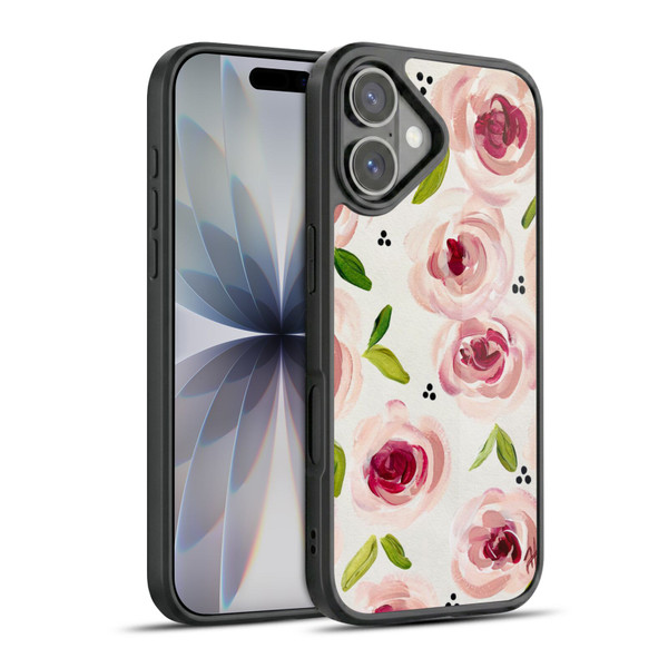 Haley Bush Floral Painting Pink Pattern Gel Armour Case For Apple iPhone 17