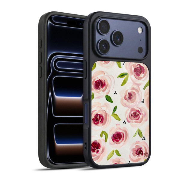 Haley Bush Floral Painting Pink Pattern Gel Armour Case For Apple iPhone 17 Pro