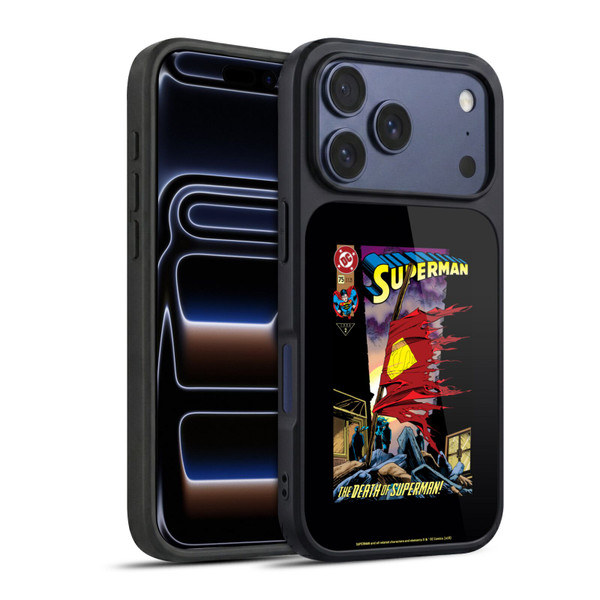 Superman DC Comics Famous Comic Book Covers Death Gel Armour Case For Apple iPhone 17 Pro