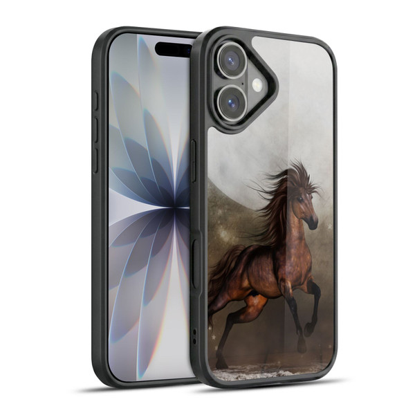 Simone Gatterwe Horses Brown Gel Armour Case For Apple iPhone 17