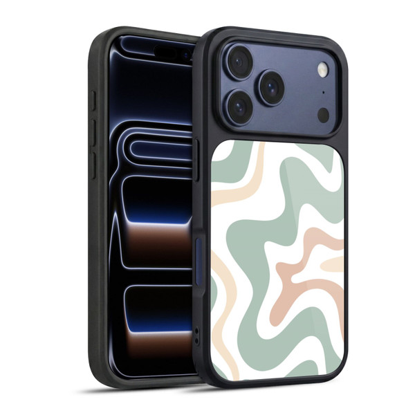 Kierkegaard Design Studio Retro Abstract Patterns Celadon Sage Swirl Gel Armour Case For Apple iPhone 17 Pro