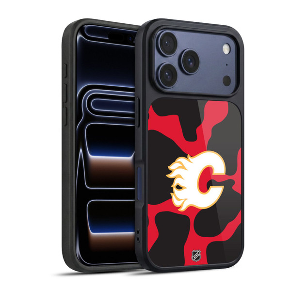 NHL Calgary Flames Cow Pattern Gel Armour Case For Apple iPhone 17 Pro
