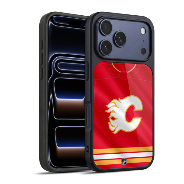 NHL Calgary Flames Jersey Gel Armour Case For Apple iPhone 17 Pro
