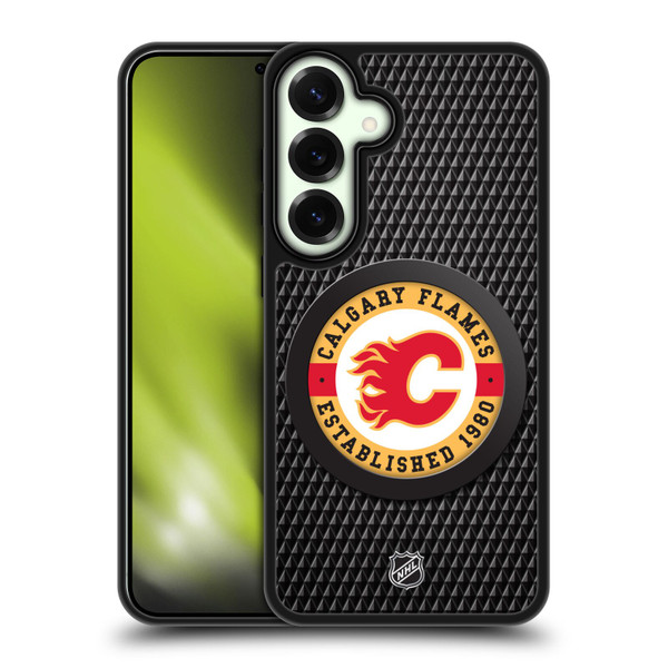 NHL Calgary Flames Puck Texture Gel Armour Case For Samsung Galaxy S25