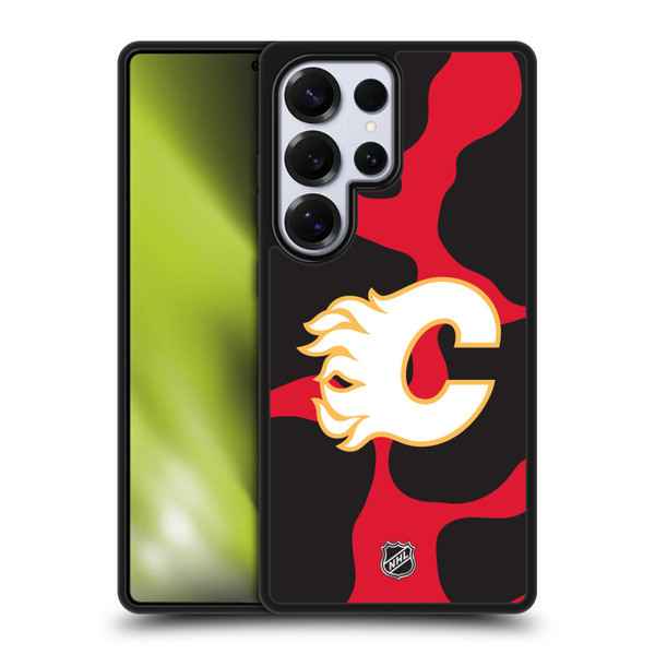 NHL Calgary Flames Cow Pattern Gel Armour Case For Samsung Galaxy S25 Ultra