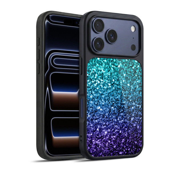 PLdesign Glitter Sparkles Aqua Blue Gel Armour Case For Apple iPhone 17 Pro